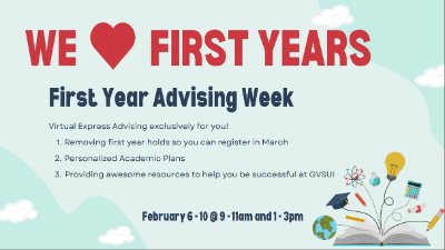 Seidman First-Year Advising Week - No Appointment Needed!